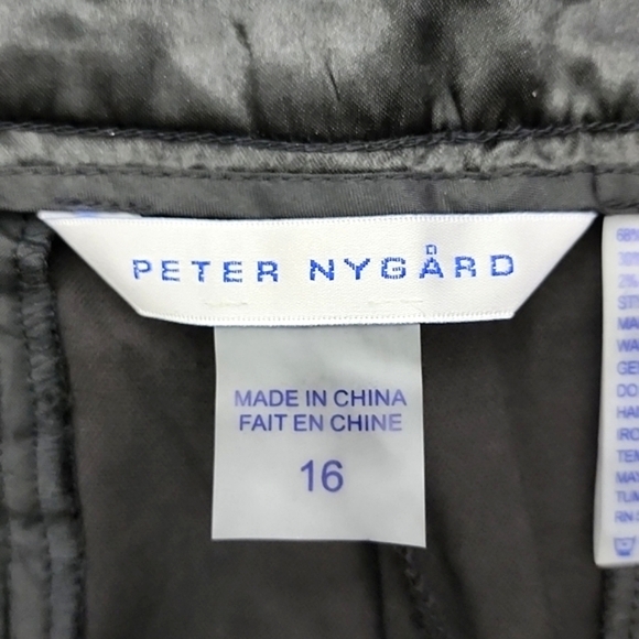 Peter Nygard Women's Grand Luxe Black Velvet Pants Straight  Leg Size 16 - Picture 10 of 15